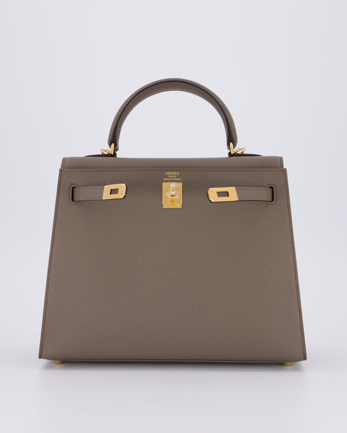 *RARE* Hermes Kelly 25 Sellier Bag in Gris Etain Epsom Leather with Gold Hardware - Product Image 3