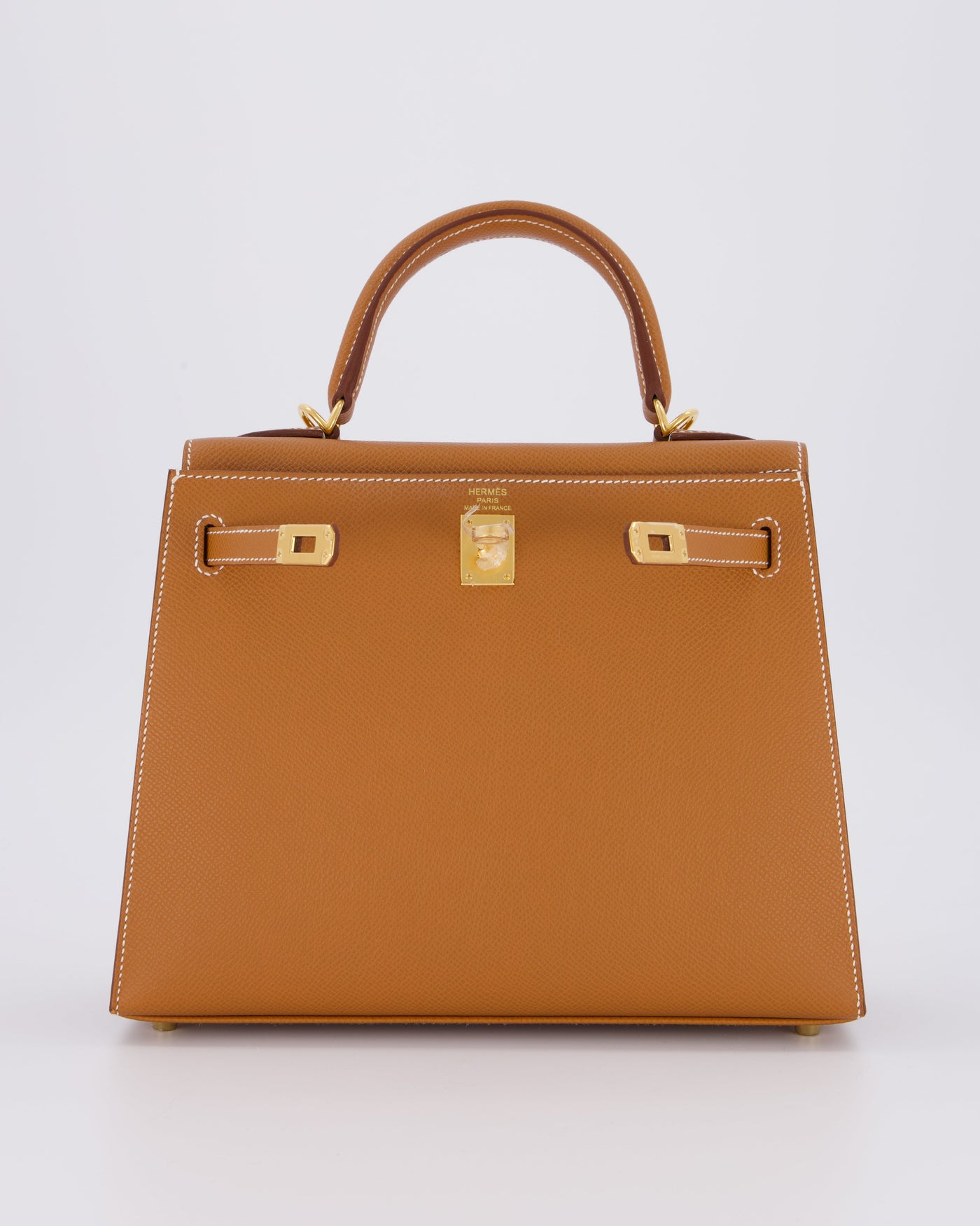 Hermes Kelly 25 Sellier Bag in Gold Epsom Leather with Gold Hardware - Product Image 3
