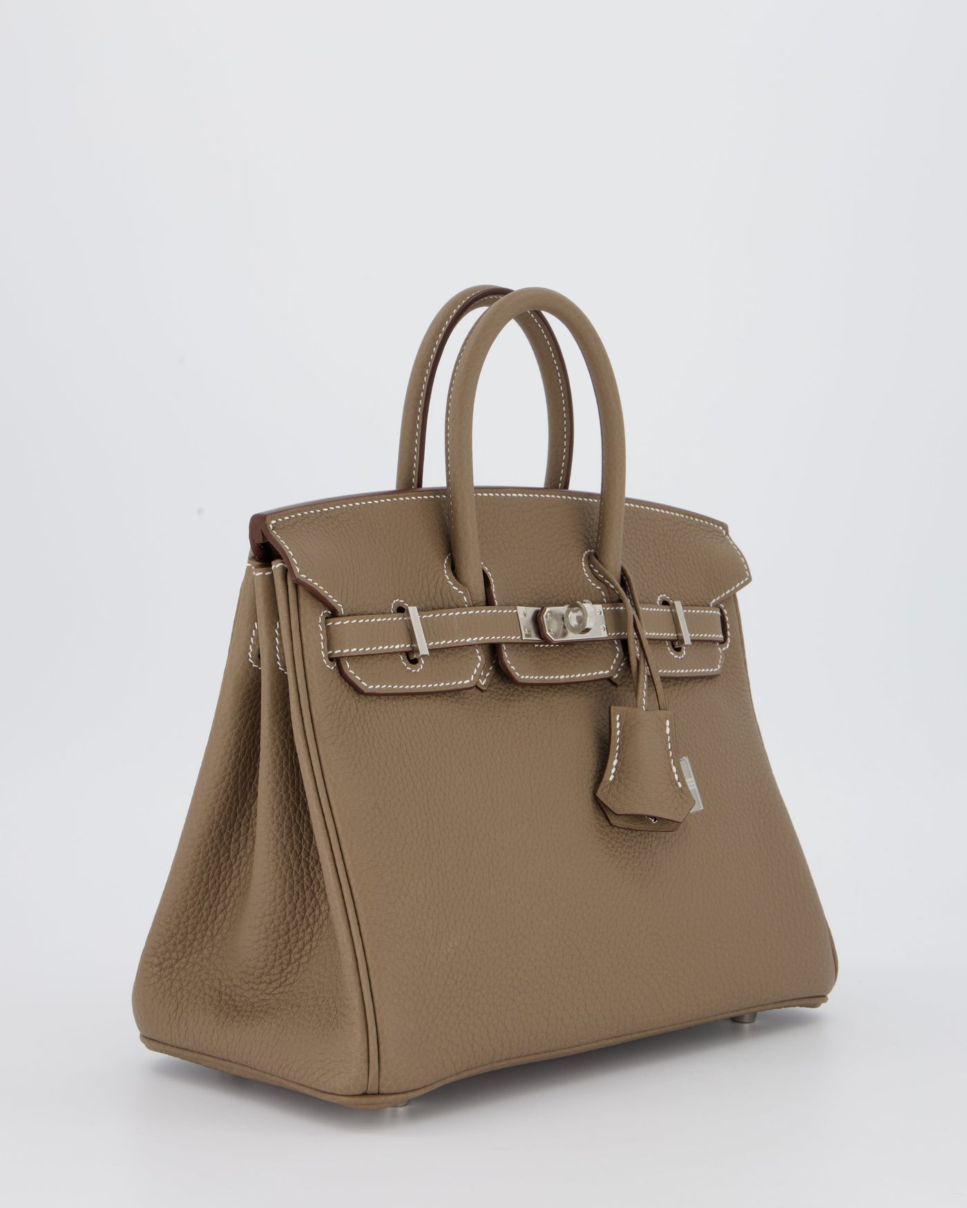 Hermes Birkin 25 Retourne Bag in Etoupe Togo Leather with Palladium Hardware - Product Image 2