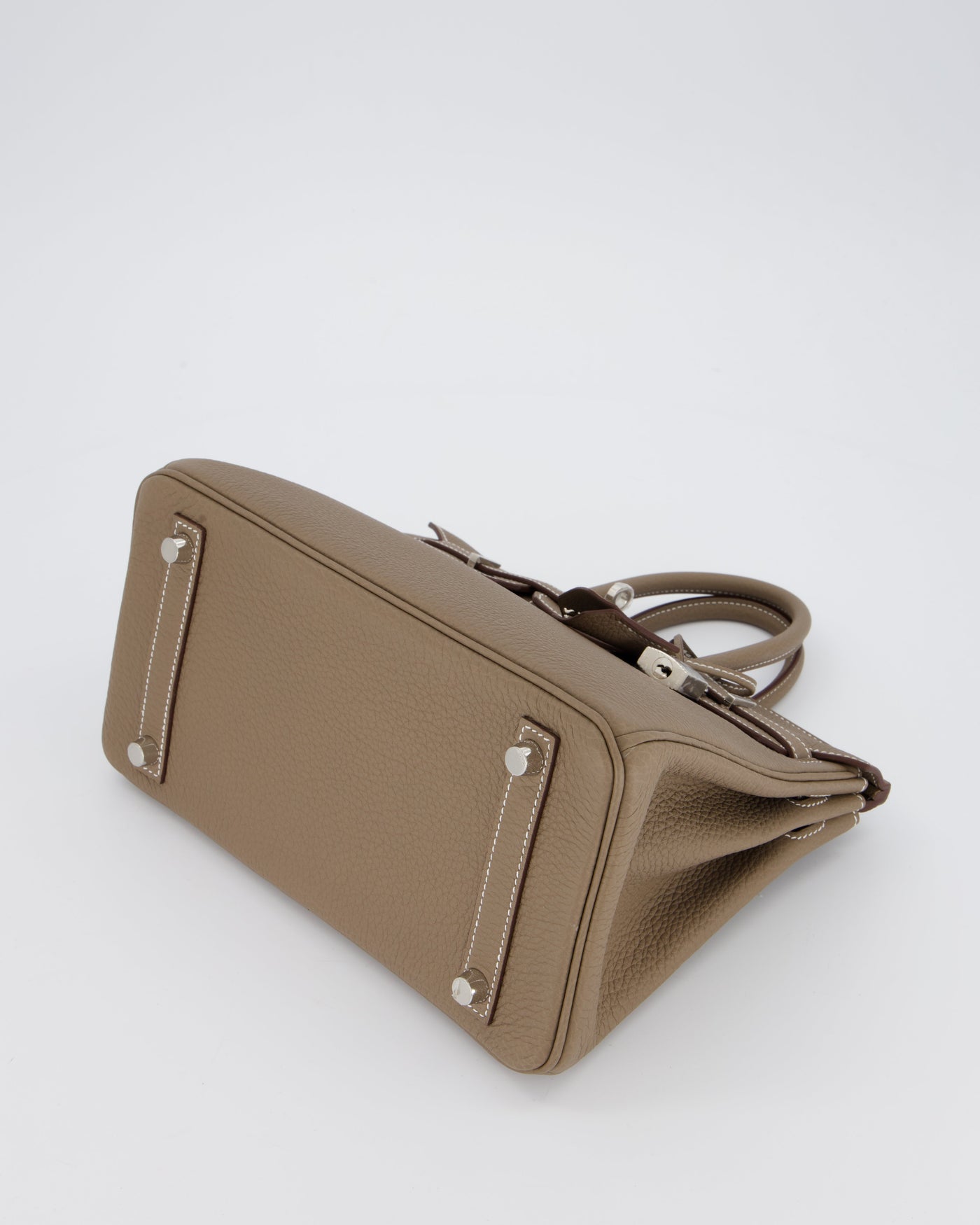Hermes Birkin 25 Retourne Bag in Etoupe Togo Leather with Palladium Hardware - Product Image 18