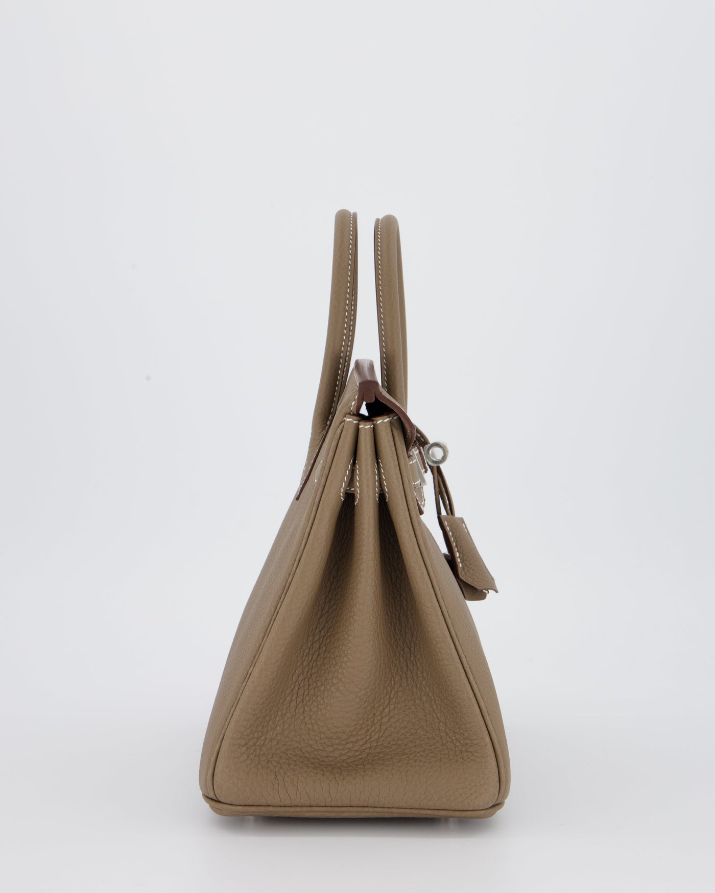 Hermes Birkin 25 Retourne Bag in Etoupe Togo Leather with Palladium Hardware - Product Image 4