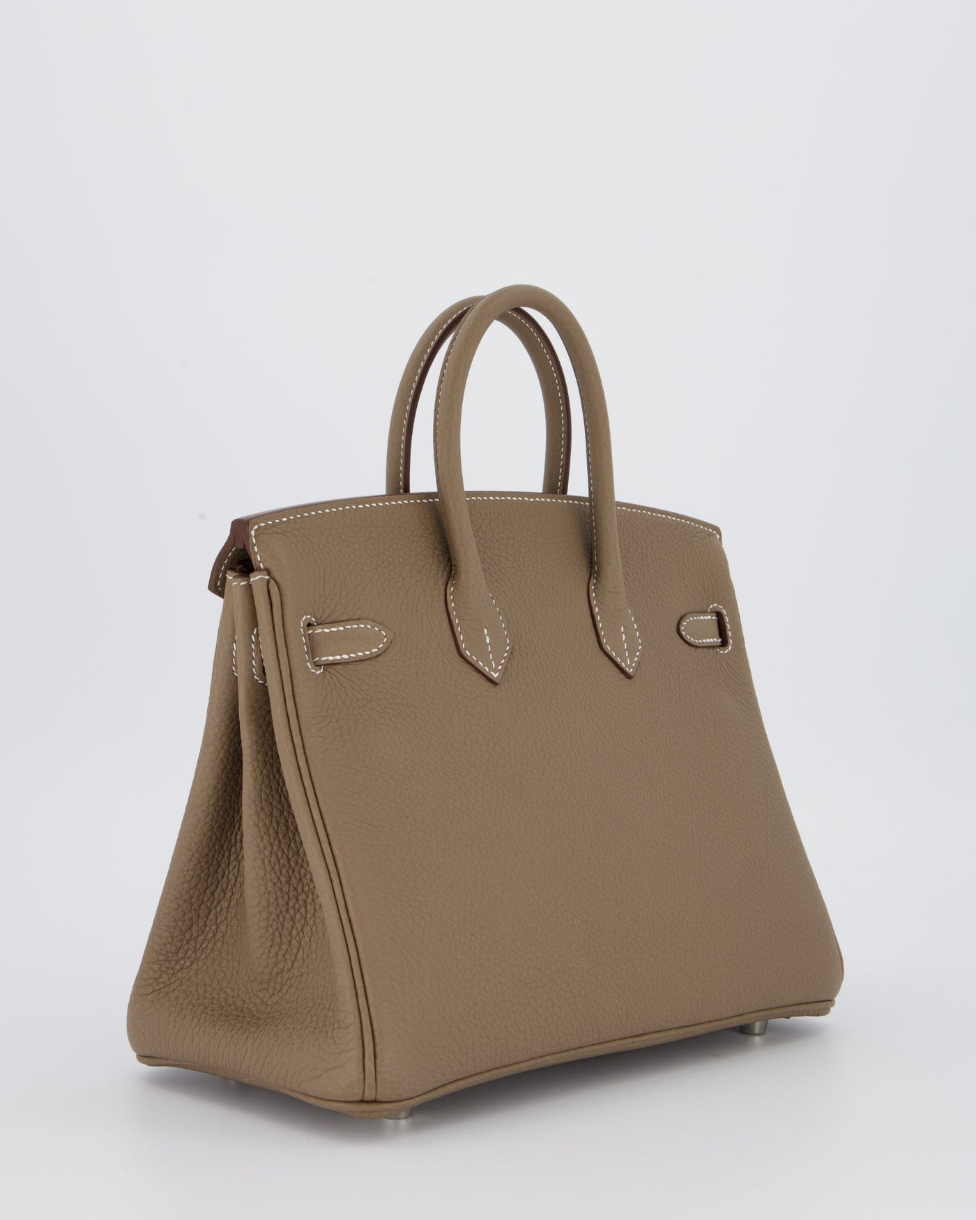 Hermes Birkin 25 Retourne Bag in Etoupe Togo Leather with Palladium Hardware - Product Image 7