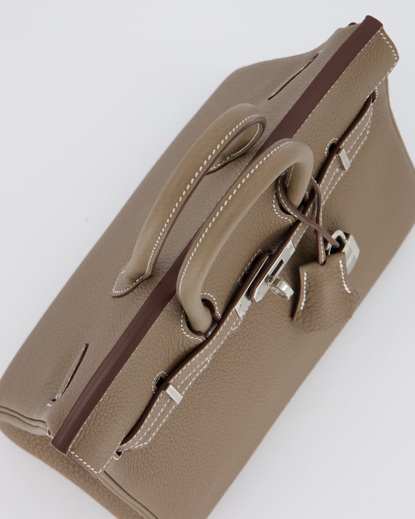 Hermes Birkin 25 Retourne Bag in Etoupe Togo Leather with Palladium Hardware - Product Image 10