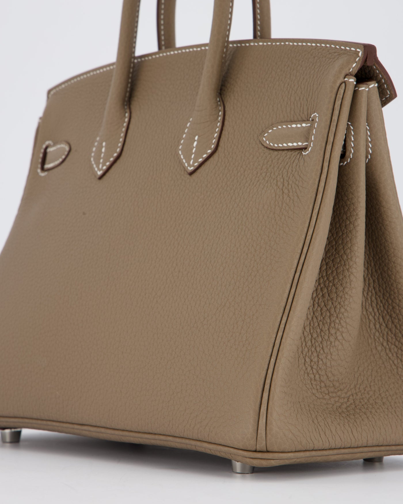 Hermes Birkin 25 Retourne Bag in Etoupe Togo Leather with Palladium Hardware - Product Image 14