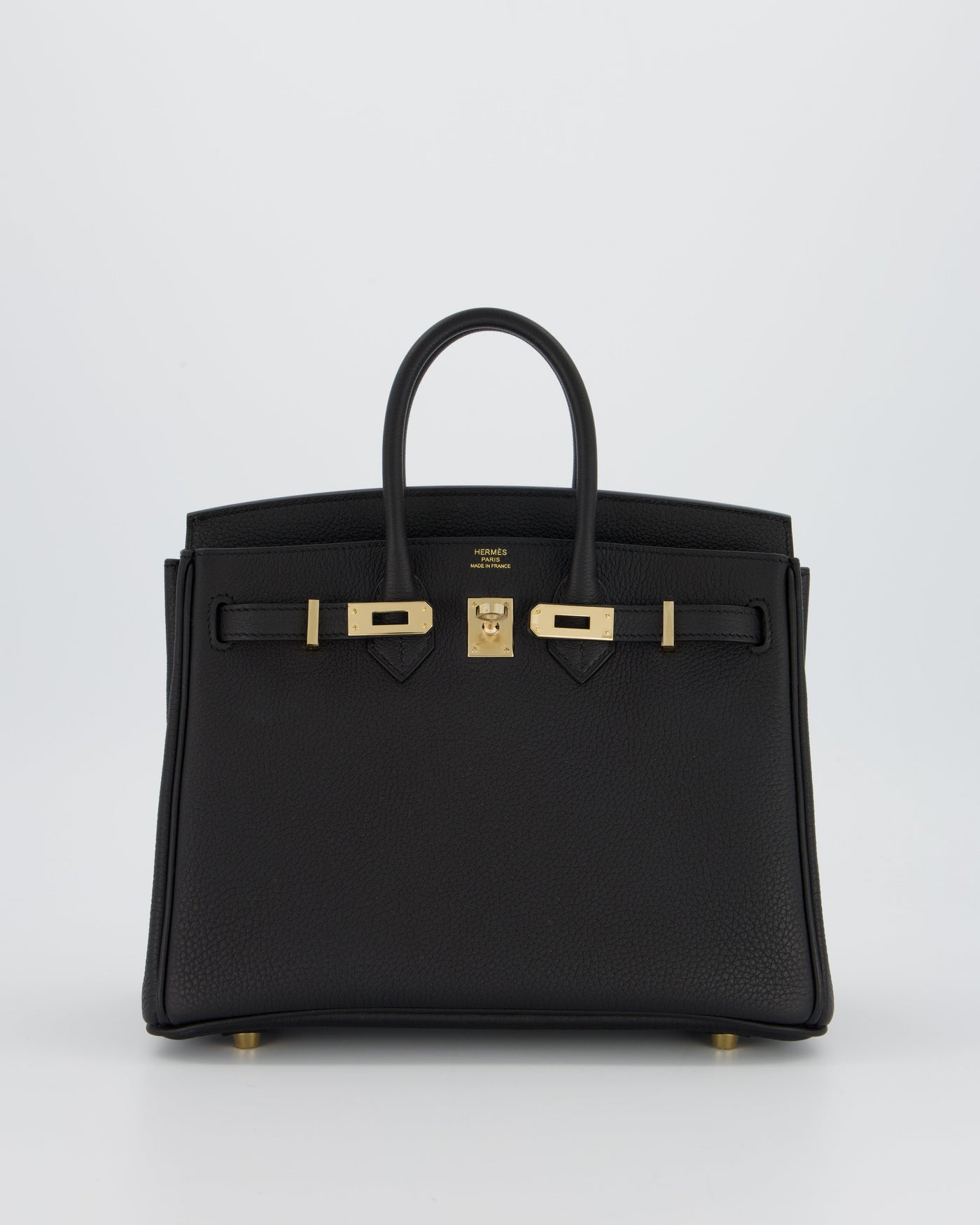 *SUPER RARE* Hermes Birkin 25 Retourne Bag in Noir Togo Leather with Permabrass Hardware - Product Image 2