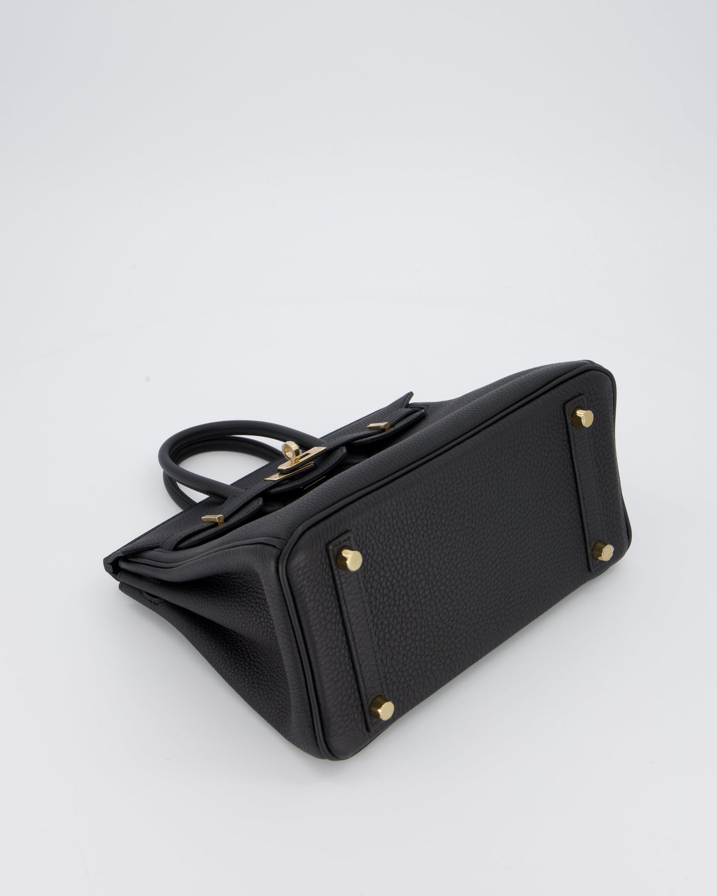 *SUPER RARE* Hermes Birkin 25 Retourne Bag in Noir Togo Leather with Permabrass Hardware - Product Image 18