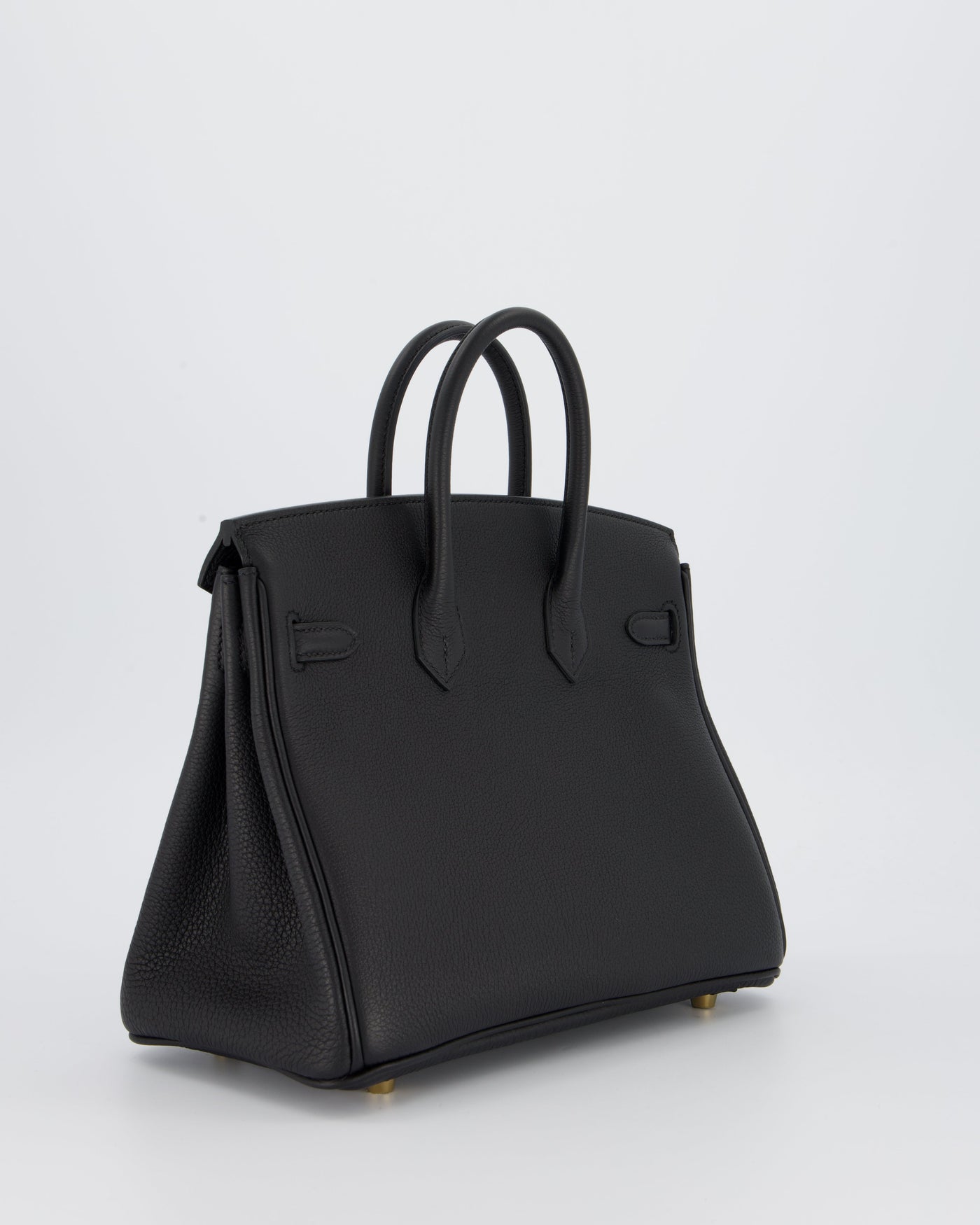 *SUPER RARE* Hermes Birkin 25 Retourne Bag in Noir Togo Leather with Permabrass Hardware - Product Image 7