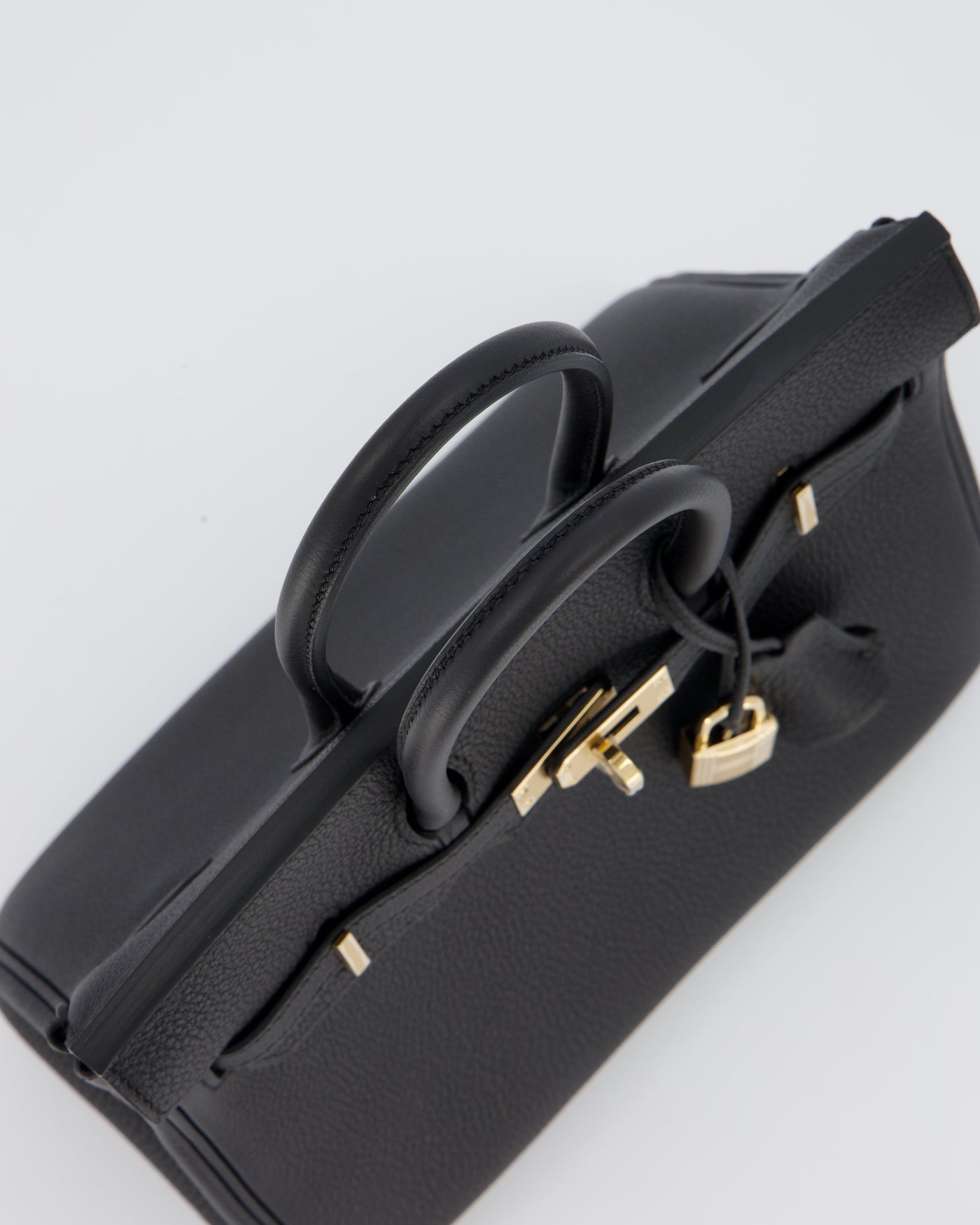 *SUPER RARE* Hermes Birkin 25 Retourne Bag in Noir Togo Leather with Permabrass Hardware - Product Image 16