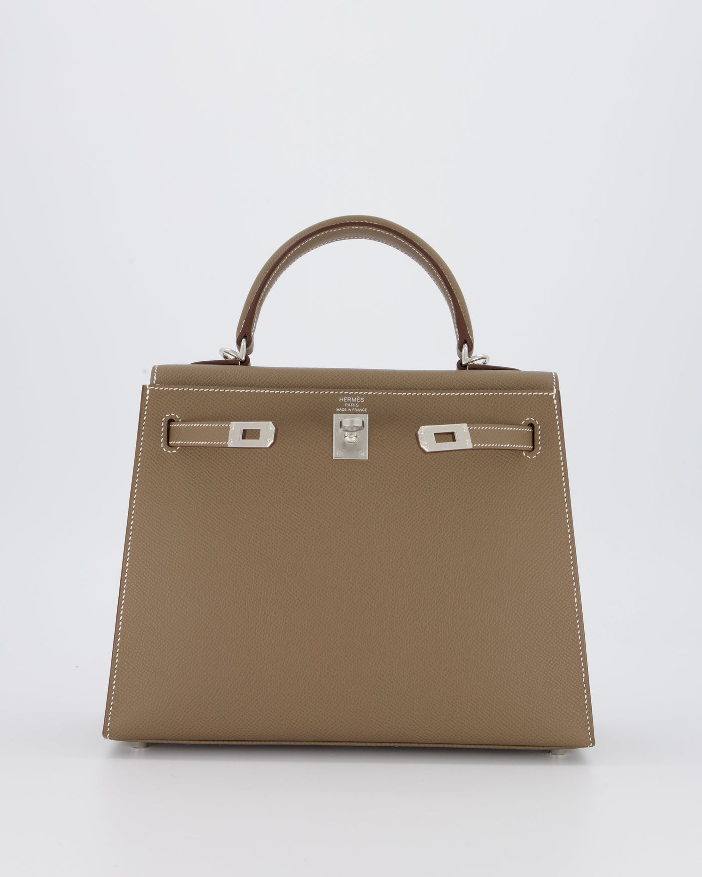 Hermes Kelly 25 Sellier Bag in Etoupe Epsom Leather with Palladium Hardware - Product Image 2
