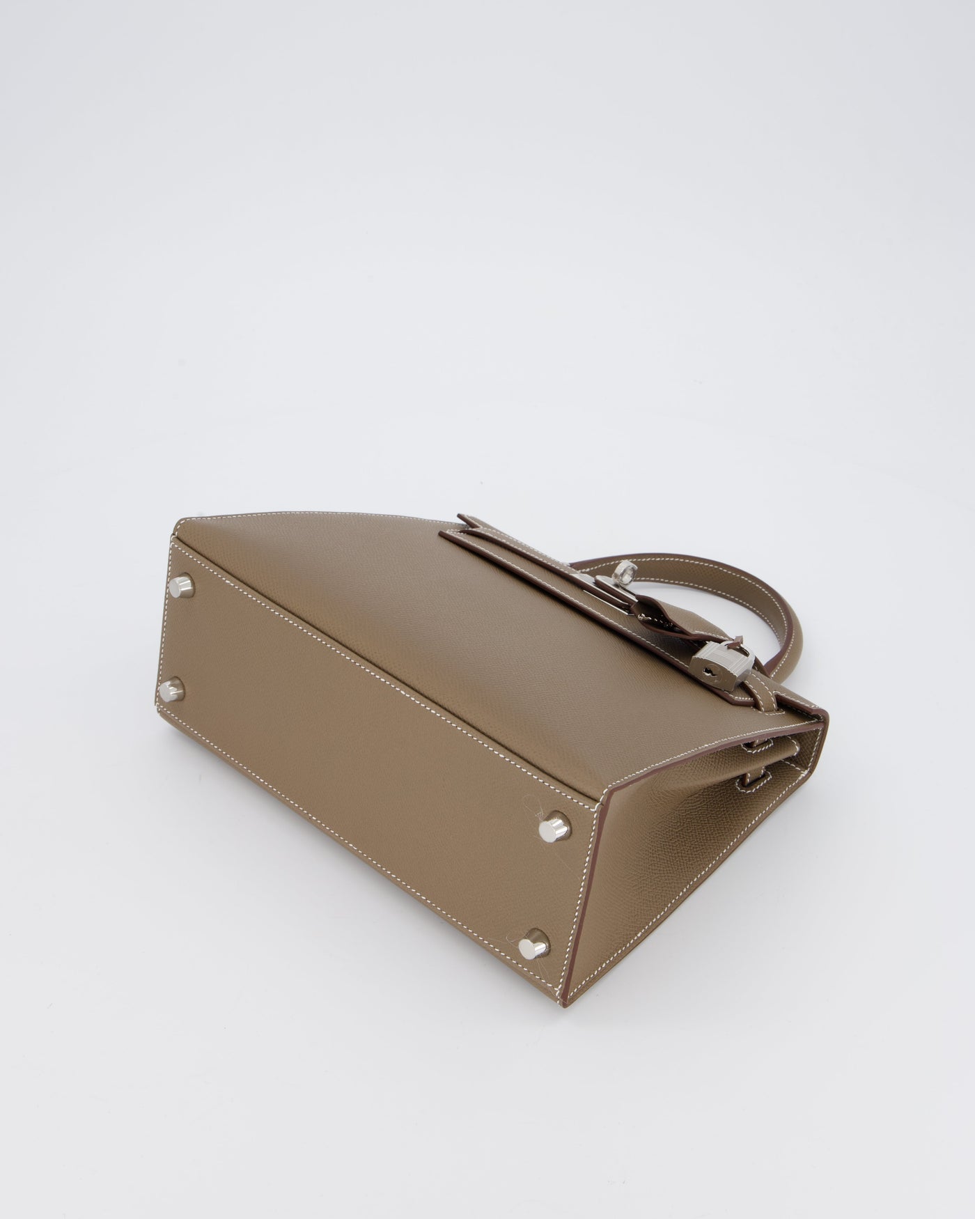 Hermes Kelly 25 Sellier Bag in Etoupe Epsom Leather with Palladium Hardware - Product Image 18