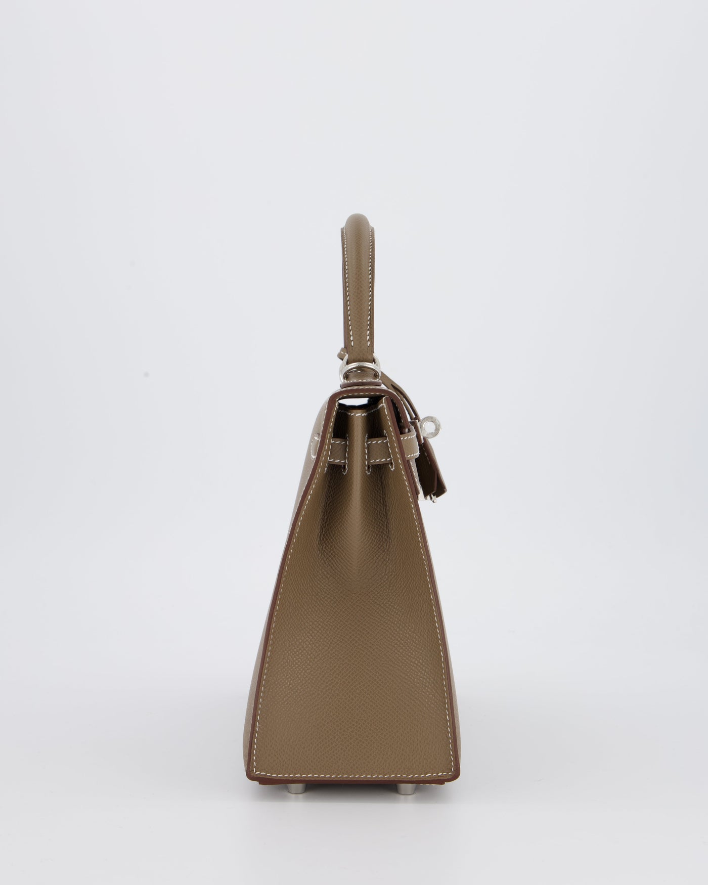 Hermes Kelly 25 Sellier Bag in Etoupe Epsom Leather with Palladium Hardware - Product Image 5