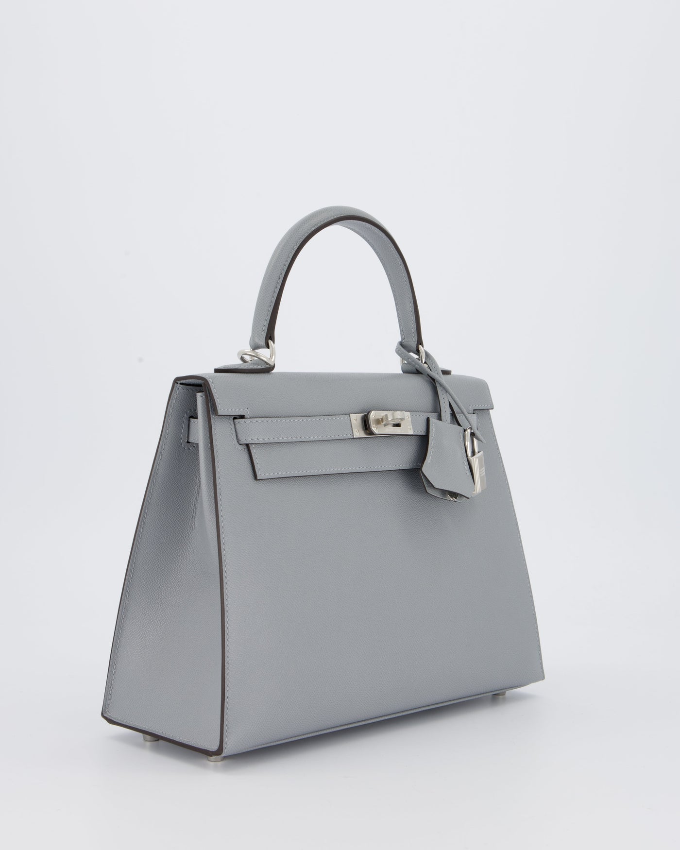 Hermes Kelly 25 Sellier Bag in Gris Pantin Epsom Leather with Palladium Hardware - Product Image 5