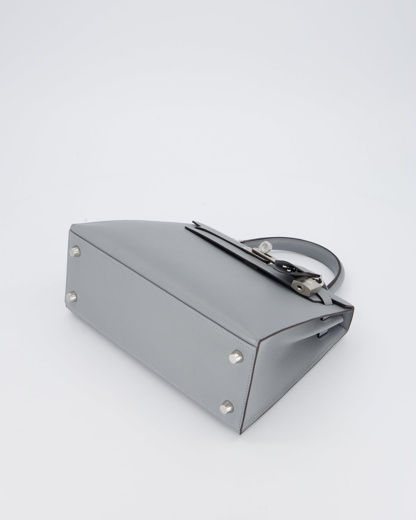 Hermes Kelly 25 Sellier Bag in Gris Pantin Epsom Leather with Palladium Hardware - Product Image 19