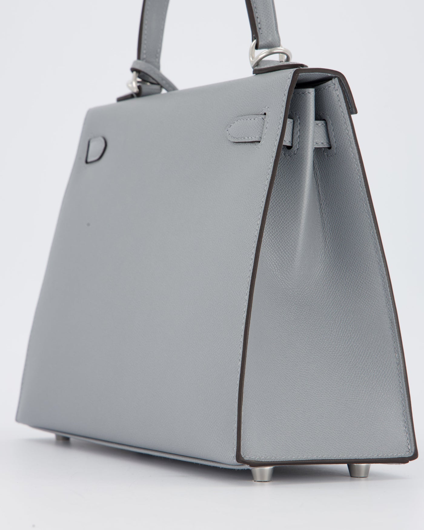 Hermes Kelly 25 Sellier Bag in Gris Pantin Epsom Leather with Palladium Hardware - Product Image 14