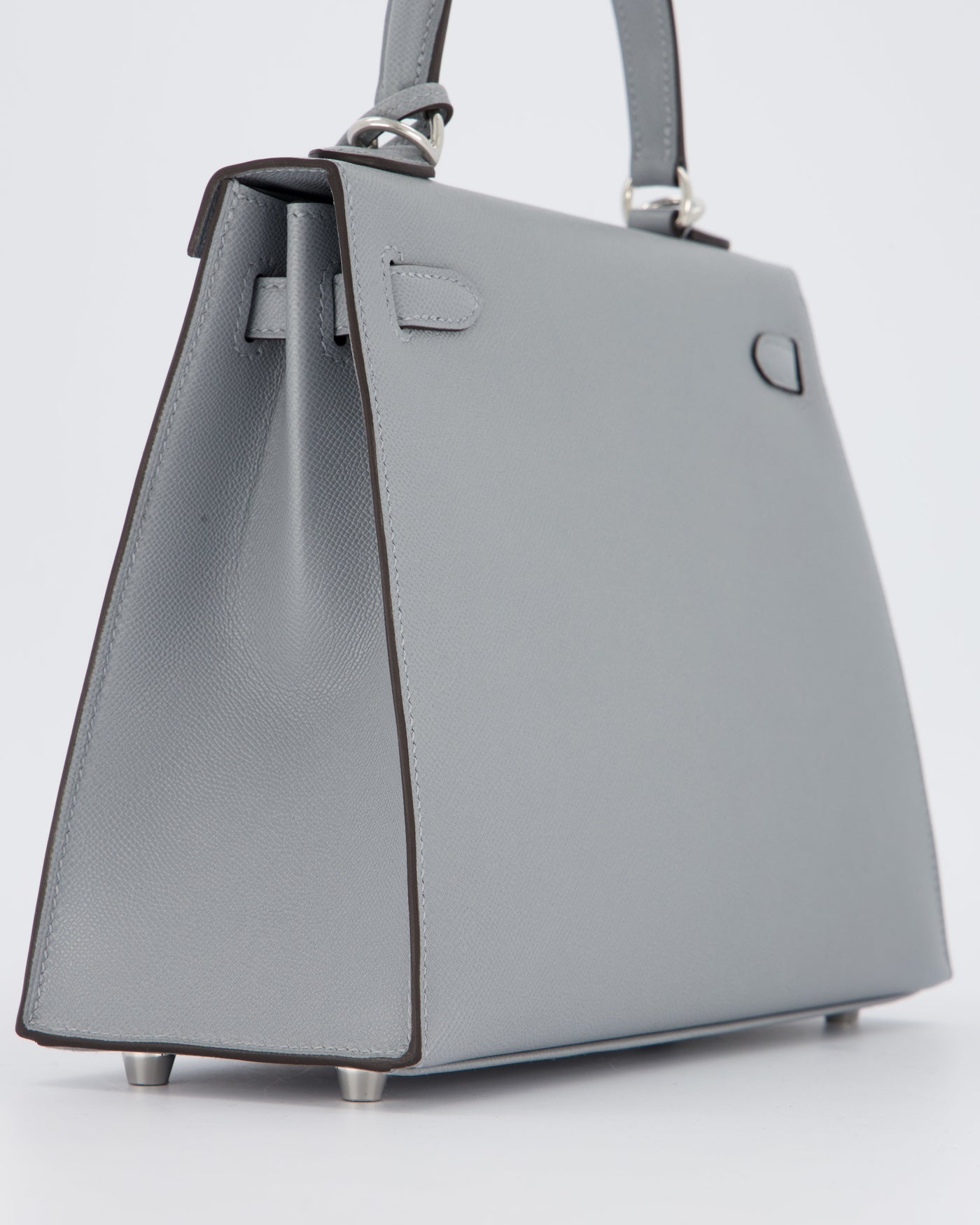 Hermes Kelly 25 Sellier Bag in Gris Pantin Epsom Leather with Palladium Hardware - Product Image 15