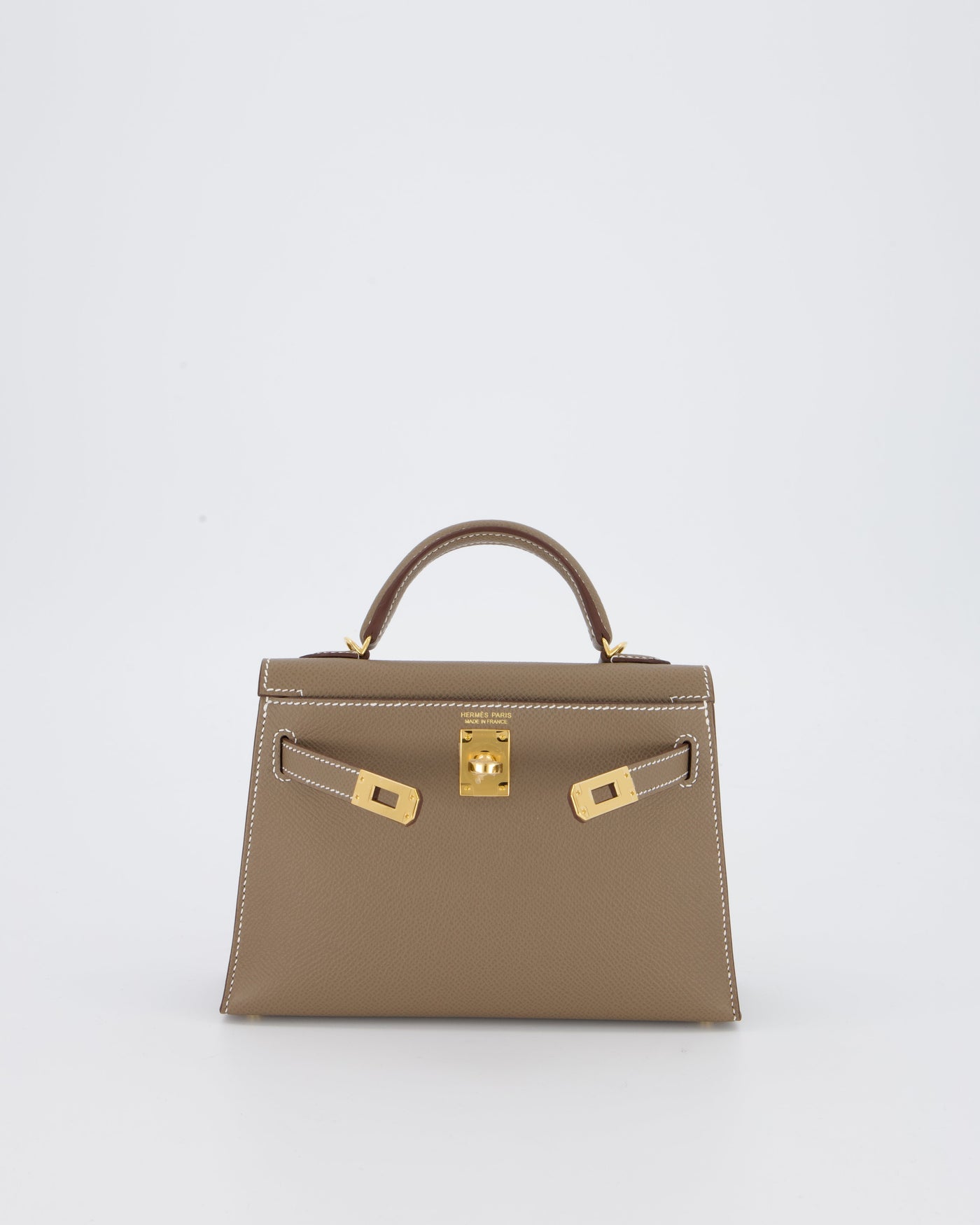 *HOT* Hermes Mini Kelly II 20 Bag in Etoupe Epsom Leather with Gold Hardware - Product Image 3