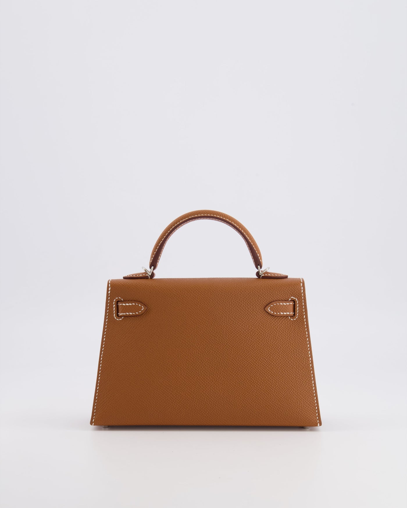 Hermes Mini Kelly II 20 Bag in Gold Epsom Leather with Palladium Hardware - Product Image 10