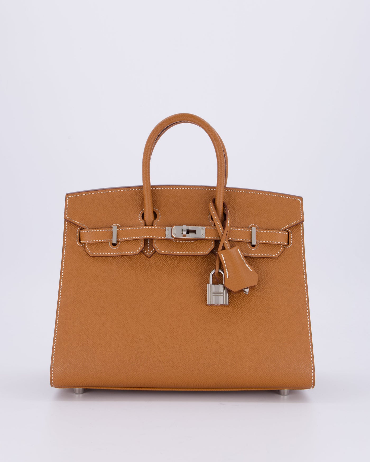 *RARE* Hermes Birkin 25 Sellier Bag in Gold Epsom Leather with Palladium Hardware | Studio Nafay