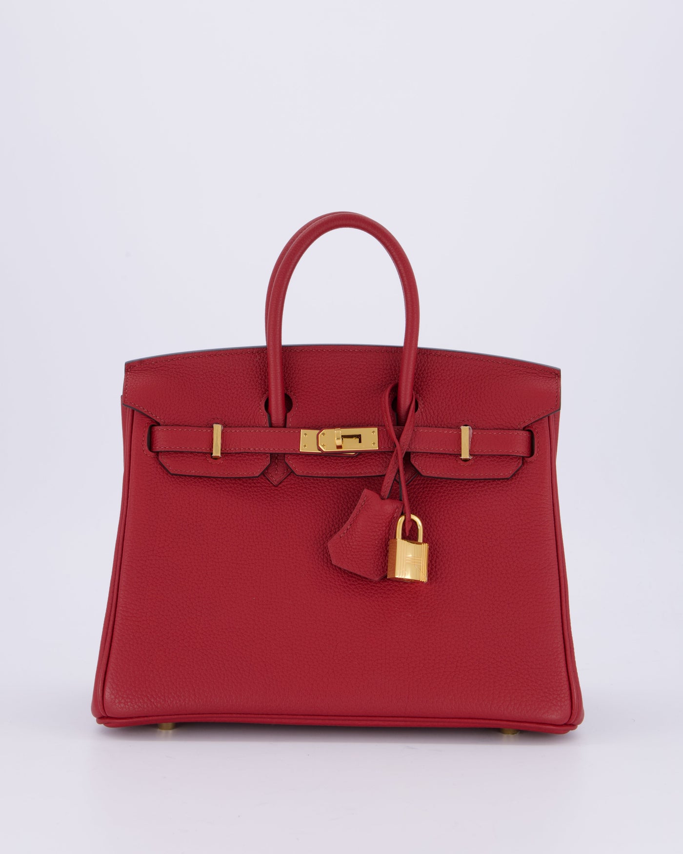 Hermes Birkin 25 Retourne Bag in Rouge Grenat Togo Leather with Gold Hardware | Studio Nafay