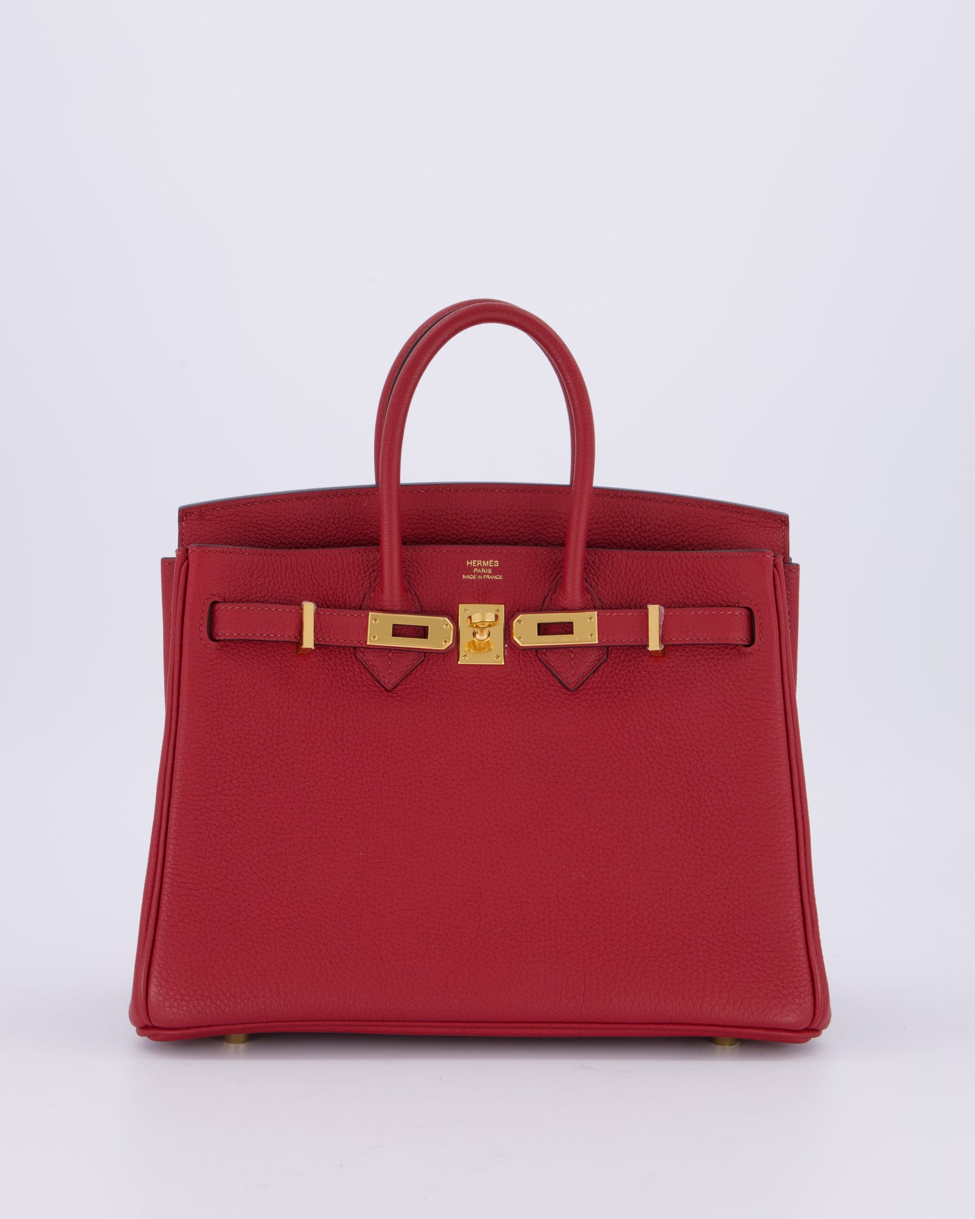 Hermes Birkin 25 Retourne Bag in Rouge Grenat Togo Leather with Gold Hardware - Product Image 2