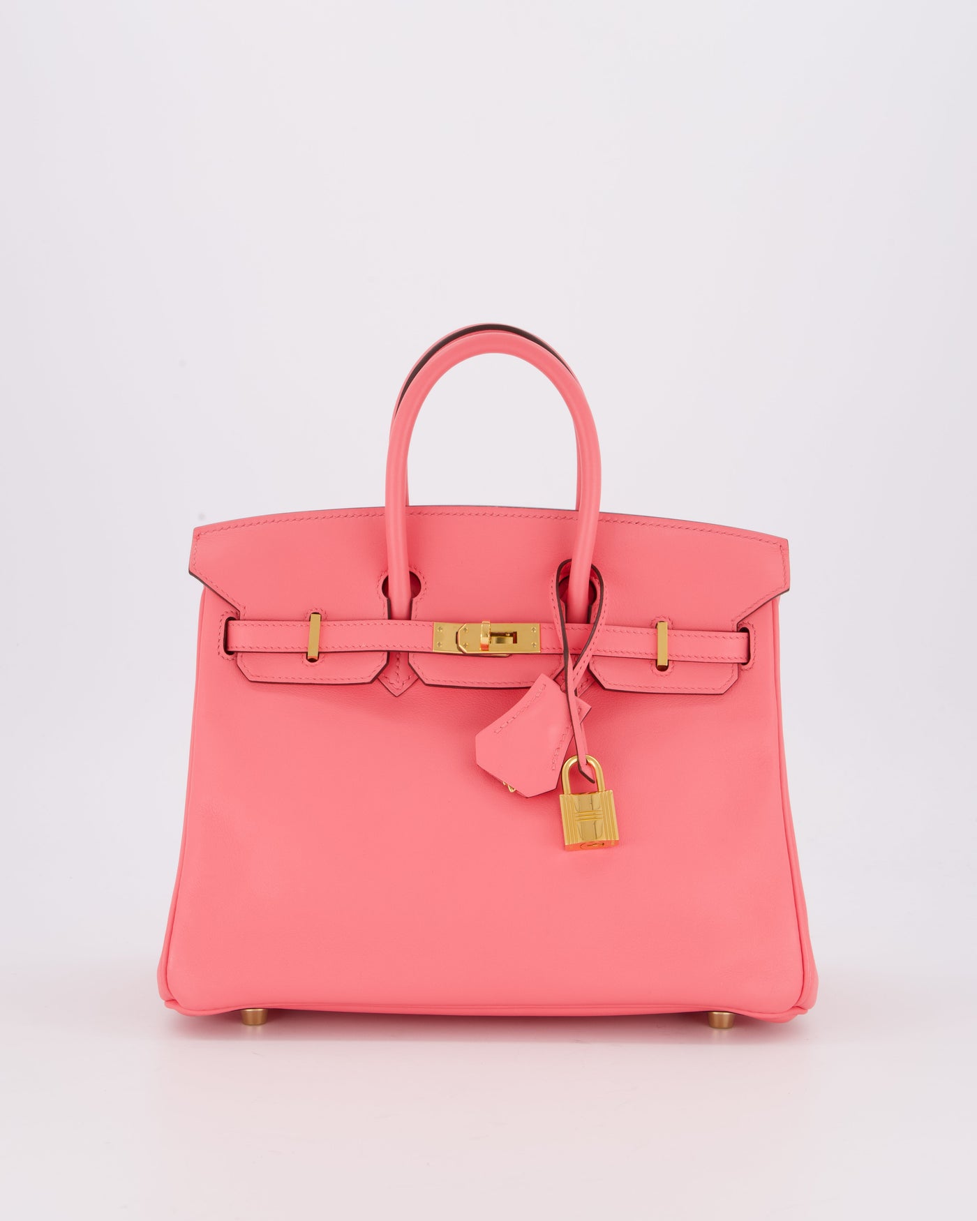 Hermes Birkin 25 Retourne Bag in Rose D'Été Swift Leather with Gold Hardware | Studio Nafay