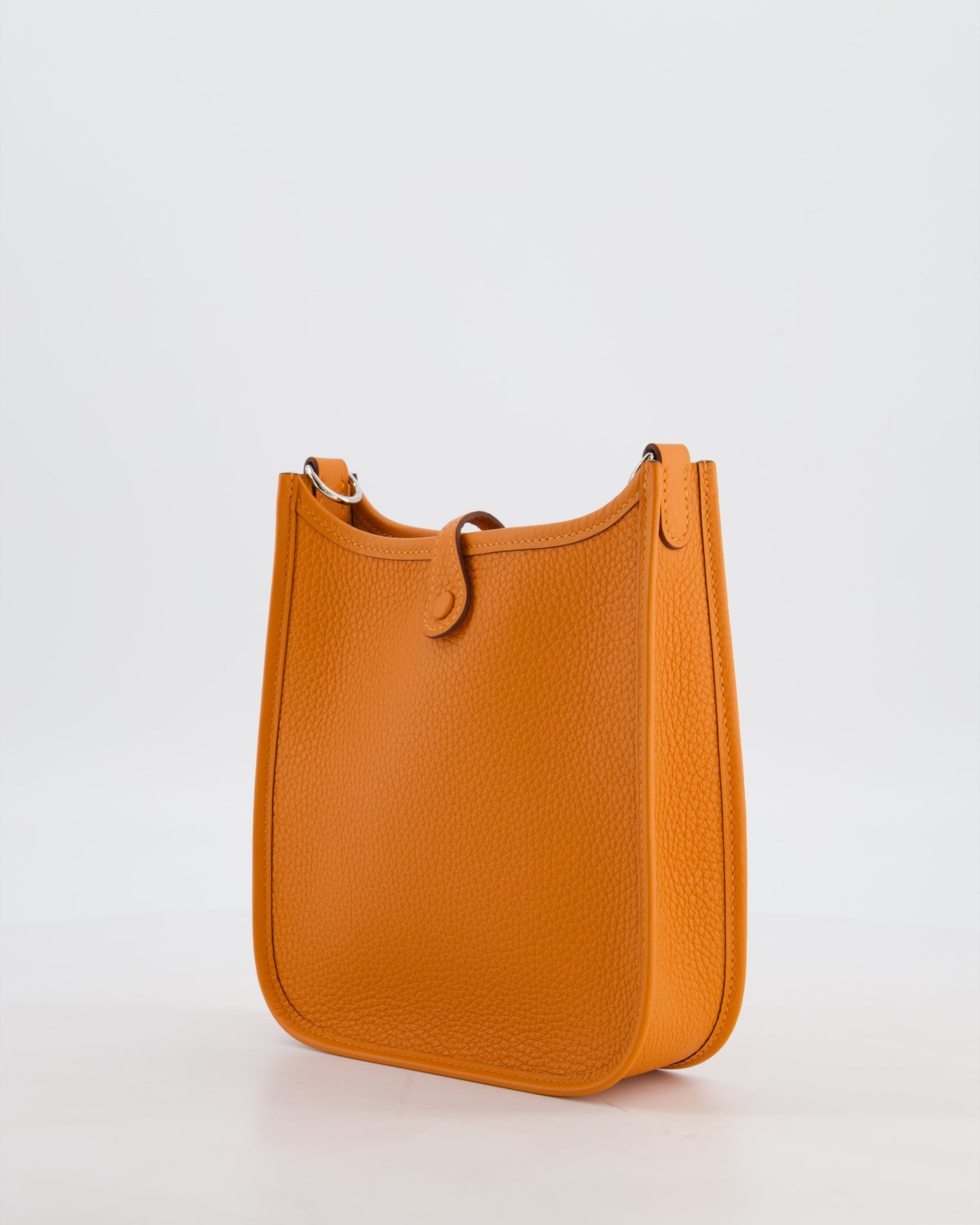 Hermes Mini Evelyne Bag in Orange Clemence Leather with Palladium Hardware - Product Image 5