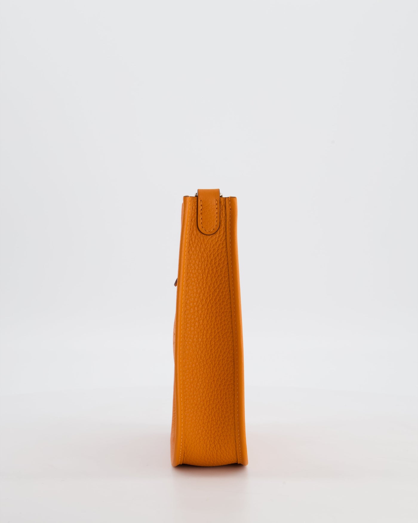 Hermes Mini Evelyne Bag in Orange Clemence Leather with Palladium Hardware - Product Image 8