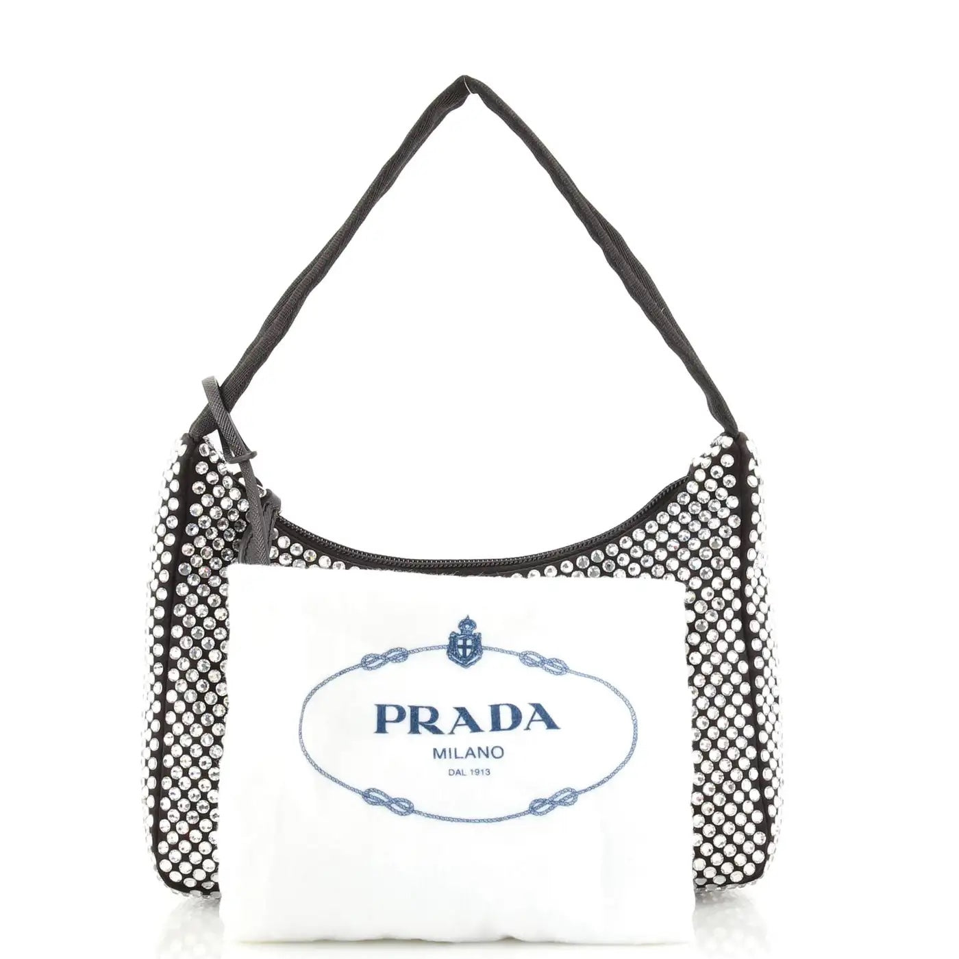 PRADA SATIN CRYSTAL EMBLISHED RE-EDITION HANDBAG - Product Image 3