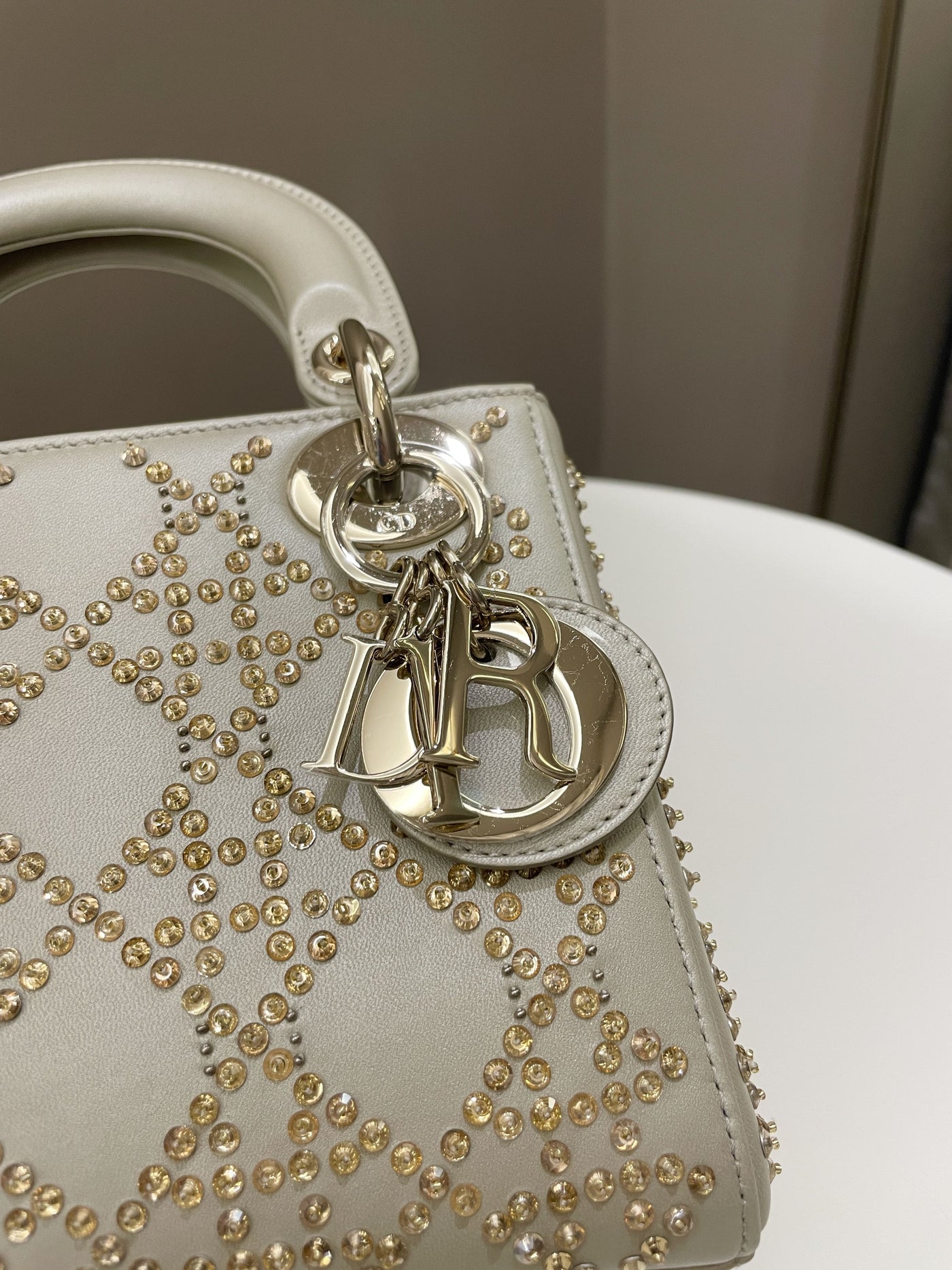 Dior Embellished Lady Dior Gold Lambskin - Product Image 3