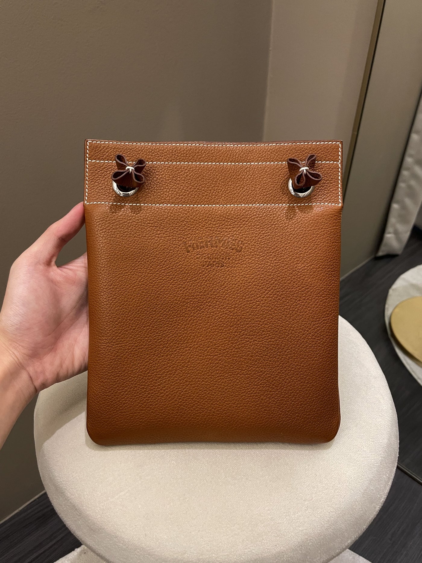 Hermes Aline Bag Fauve Barenia | Studio Nafay