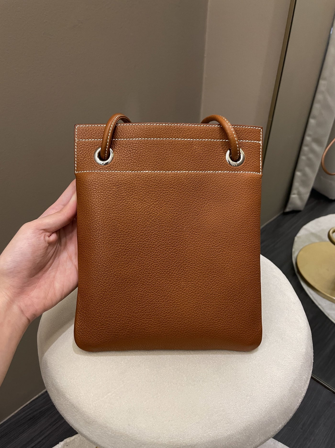 Hermes Aline Bag Fauve Barenia - Product Image 4