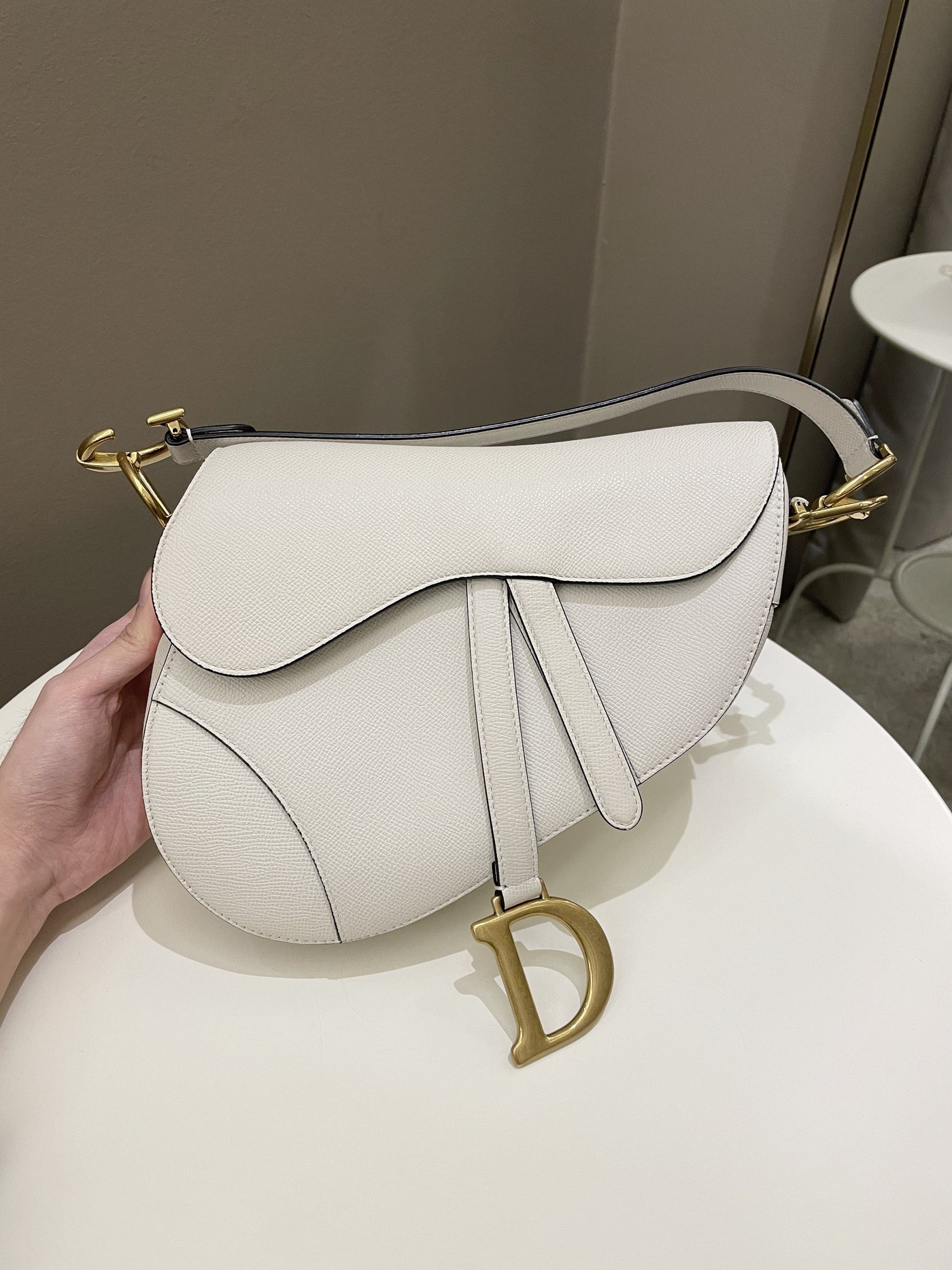 Dior Saddle Bag Ivory Epsom - Product Image 2