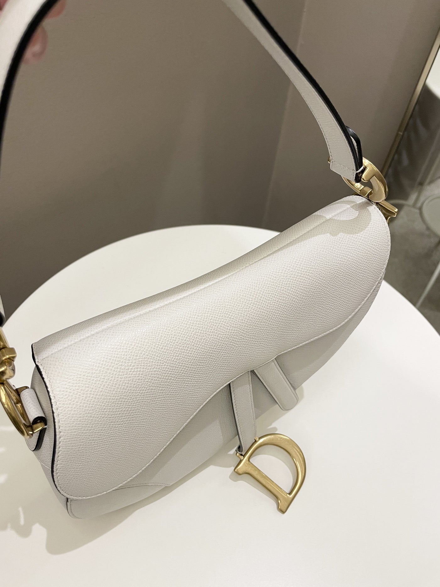 Dior Saddle Bag Ivory Epsom - Product Image 4