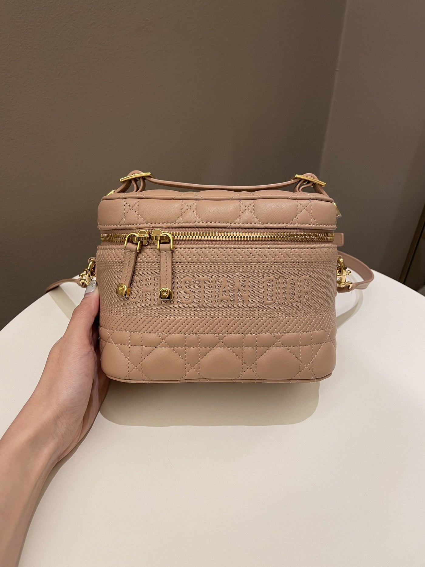 Dior Lady Dior Cannage Travel Vanity Rose Nude | Studio Nafay