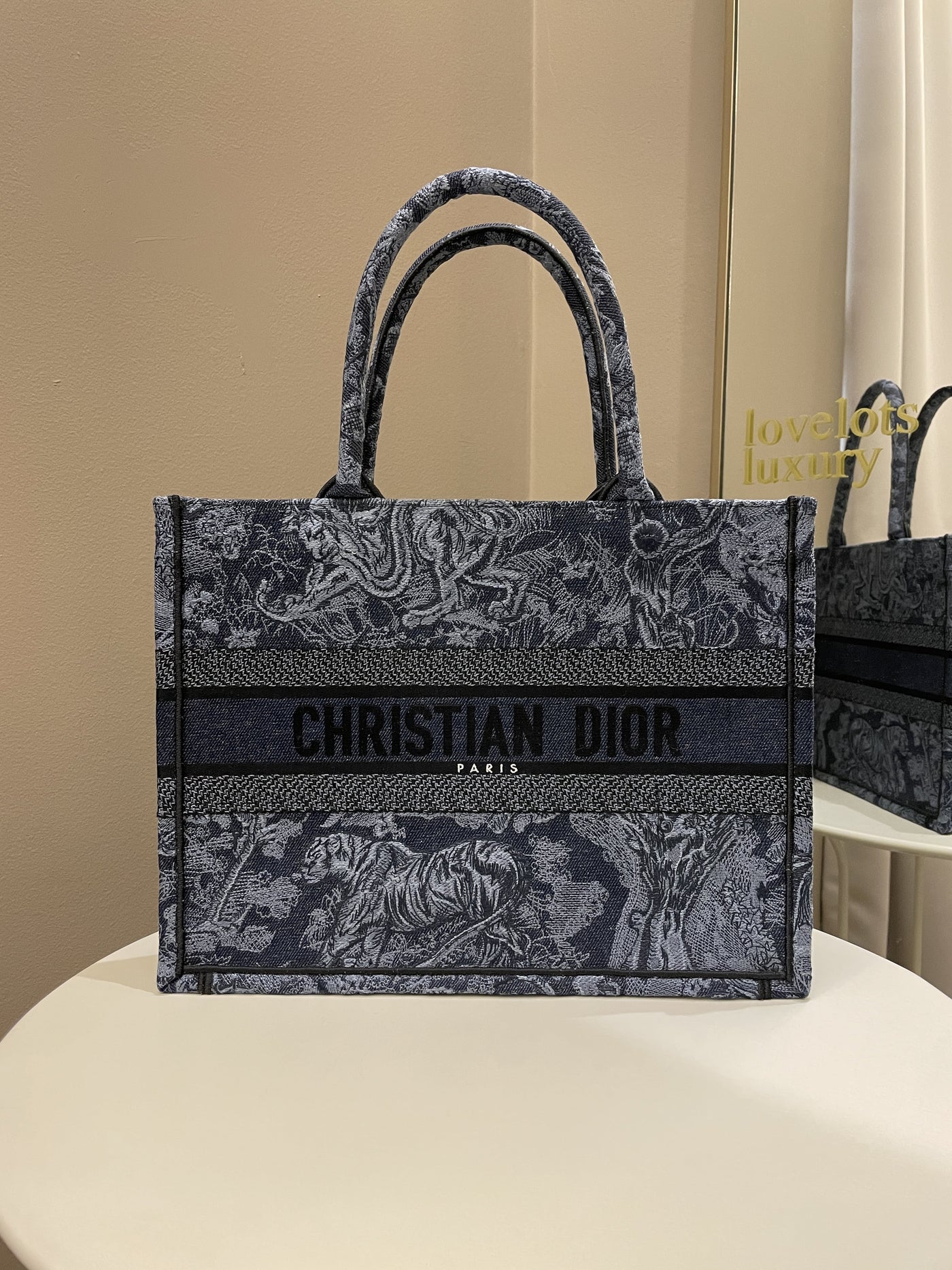 Dior Toile de Jouy Reverse Book Tote Stole Blue / Embroidery - Product Image 2