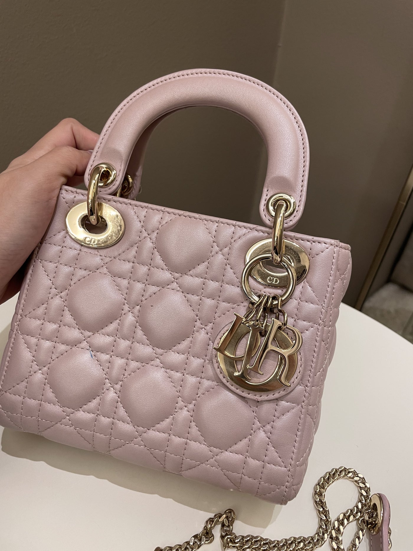 Dior Lady Dior Mini Lotus Pink Lilac - Product Image 4