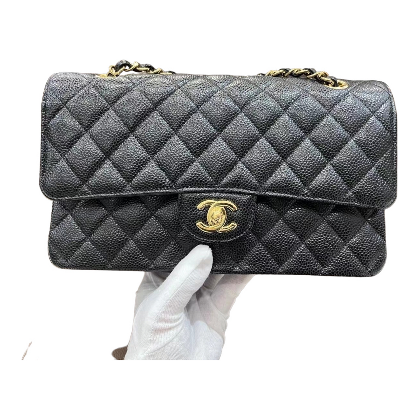CHANEL CLASSIC Black Caviar Medium Flap Bag - Product Image 2