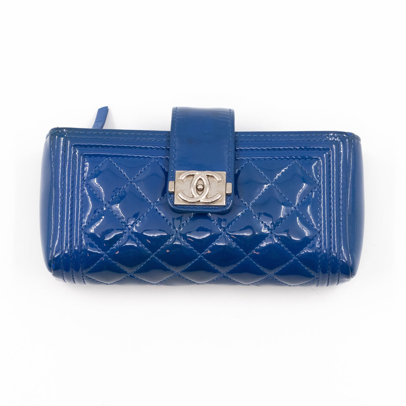 Mini Phone Holder Blue Patent Leather | Studio Nafay