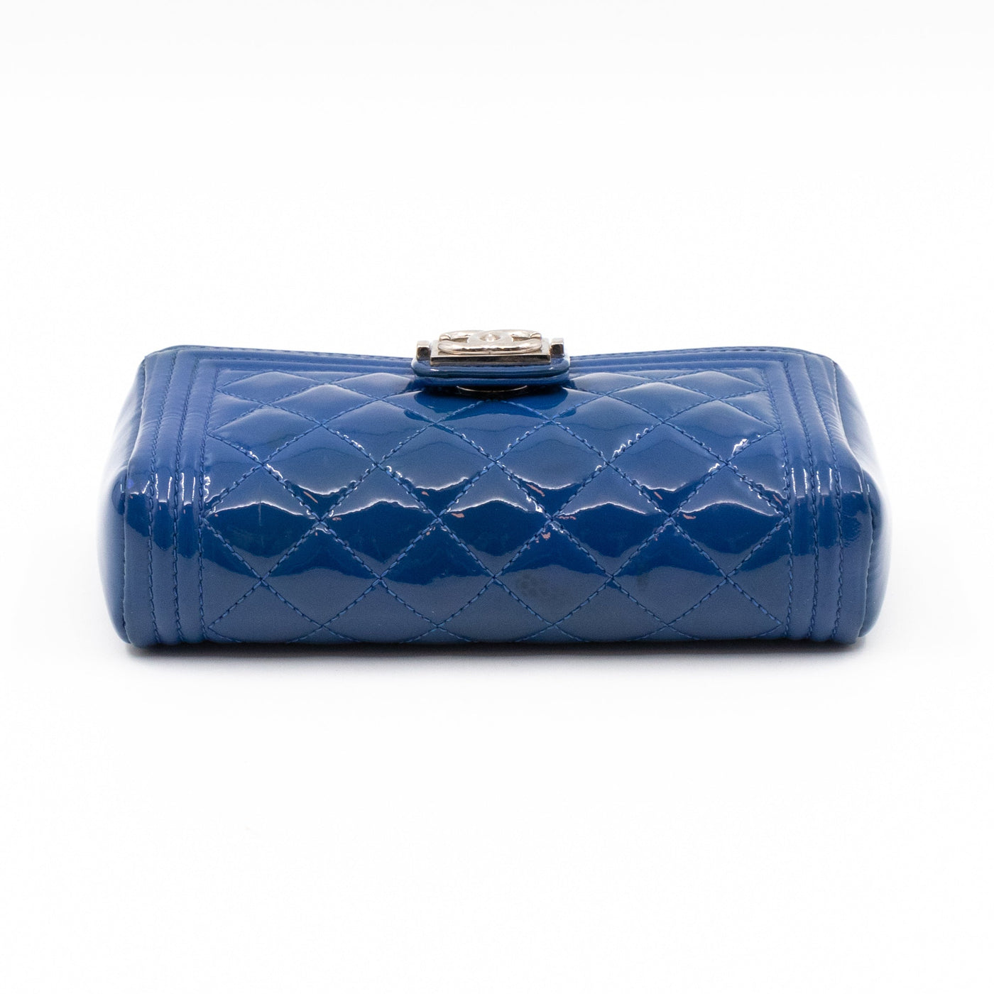 Mini Phone Holder Blue Patent Leather - Product Image 3