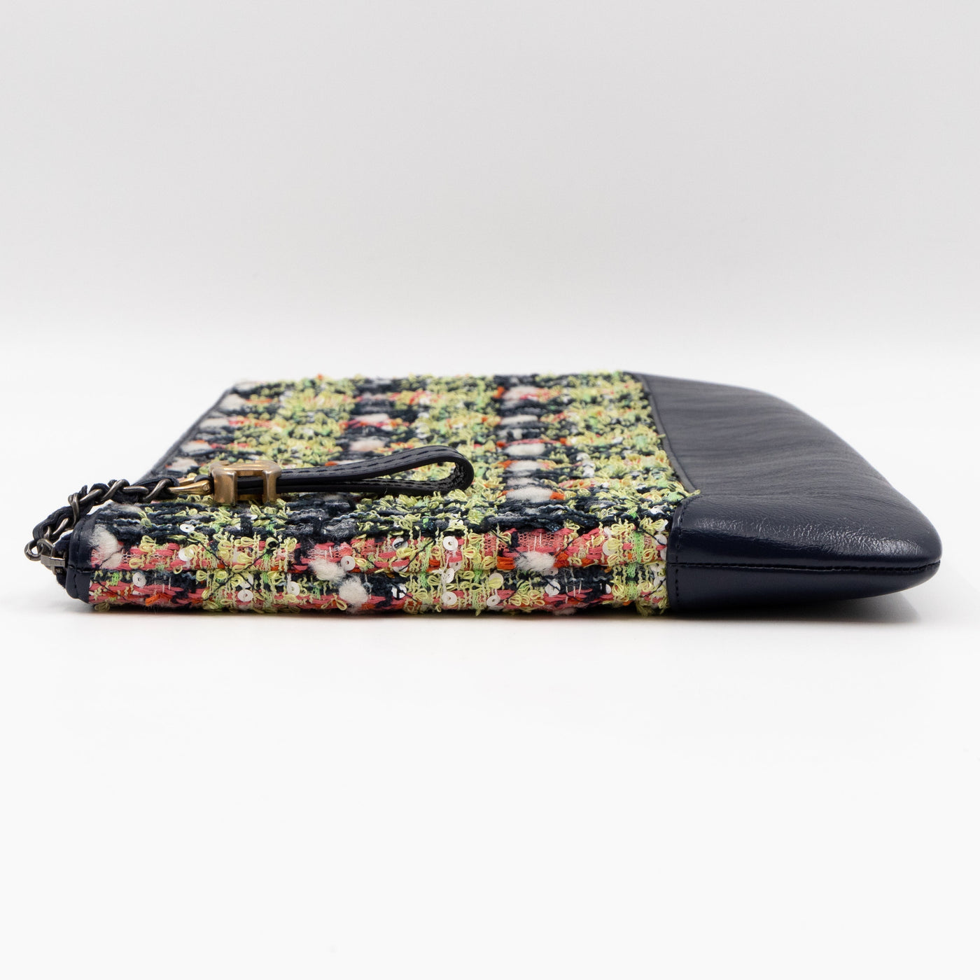 Large Gabrielle O Case Tweed Blue Leather - Product Image 3