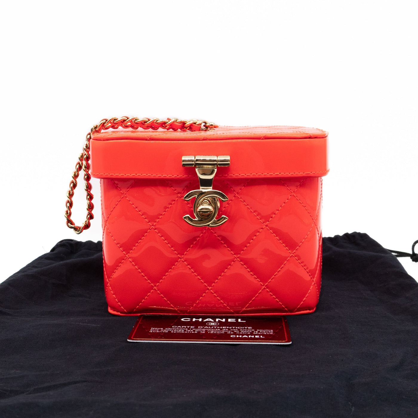 Vanity Case Minaudiere Pink Patent Leather | Studio Nafay