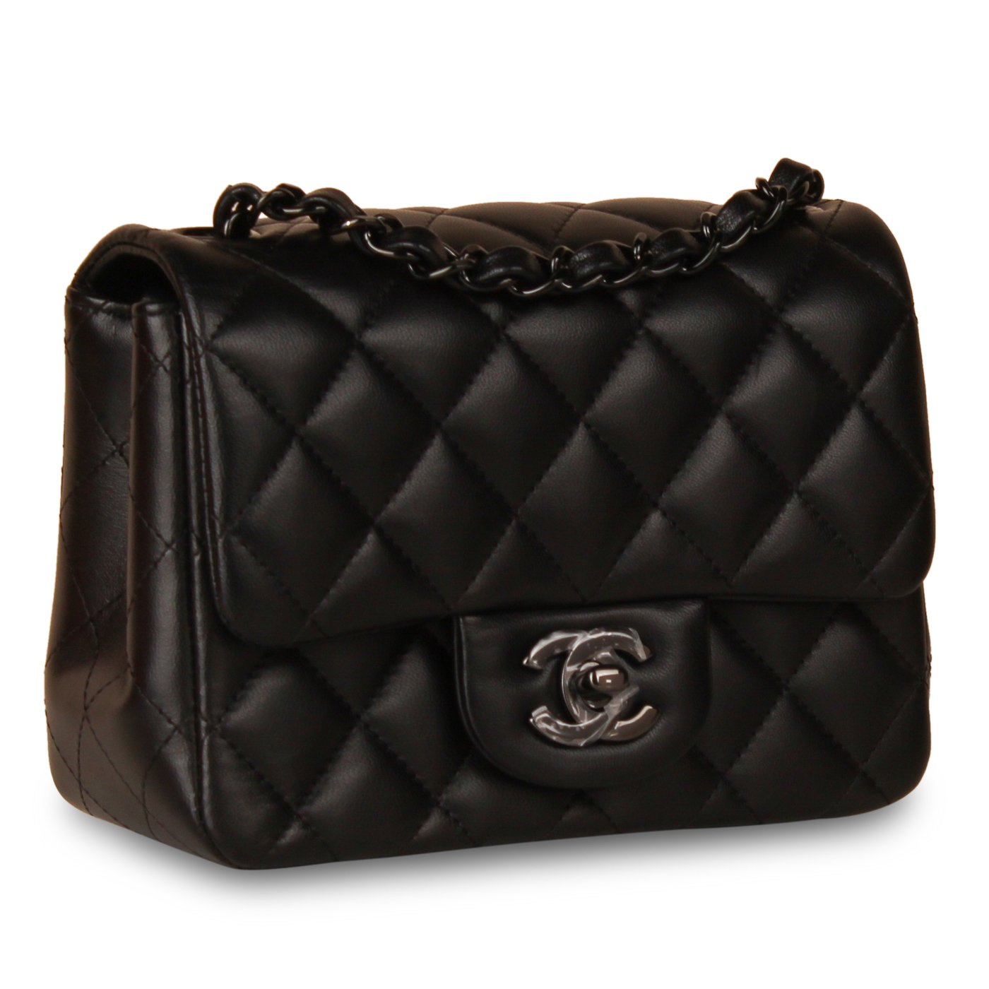 Classic Flap Bag - Mini Square So Black | Studio Nafay