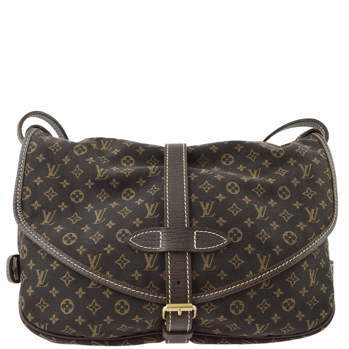 Louis Vuitton Monogram Mini Lin Saumur 30 Shoulder Bag in Ebene
