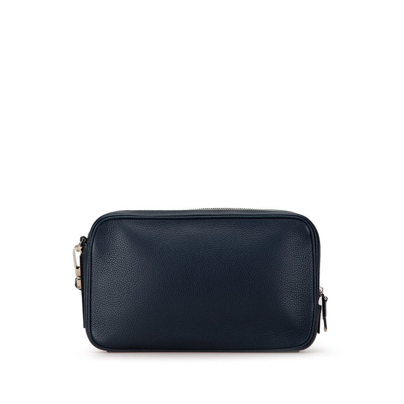 Dior Navy Calf Leather Clutch Bag