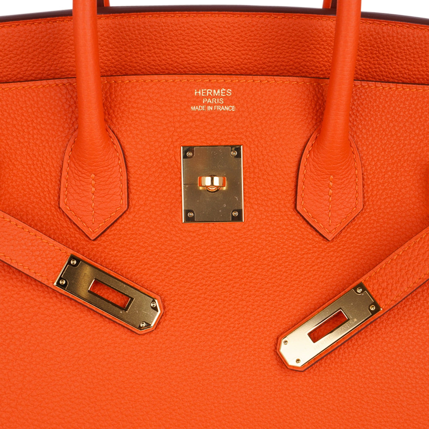Hermes Birkin 35 Bag Feu Orange Togo Gold Hardware - Product Image 4