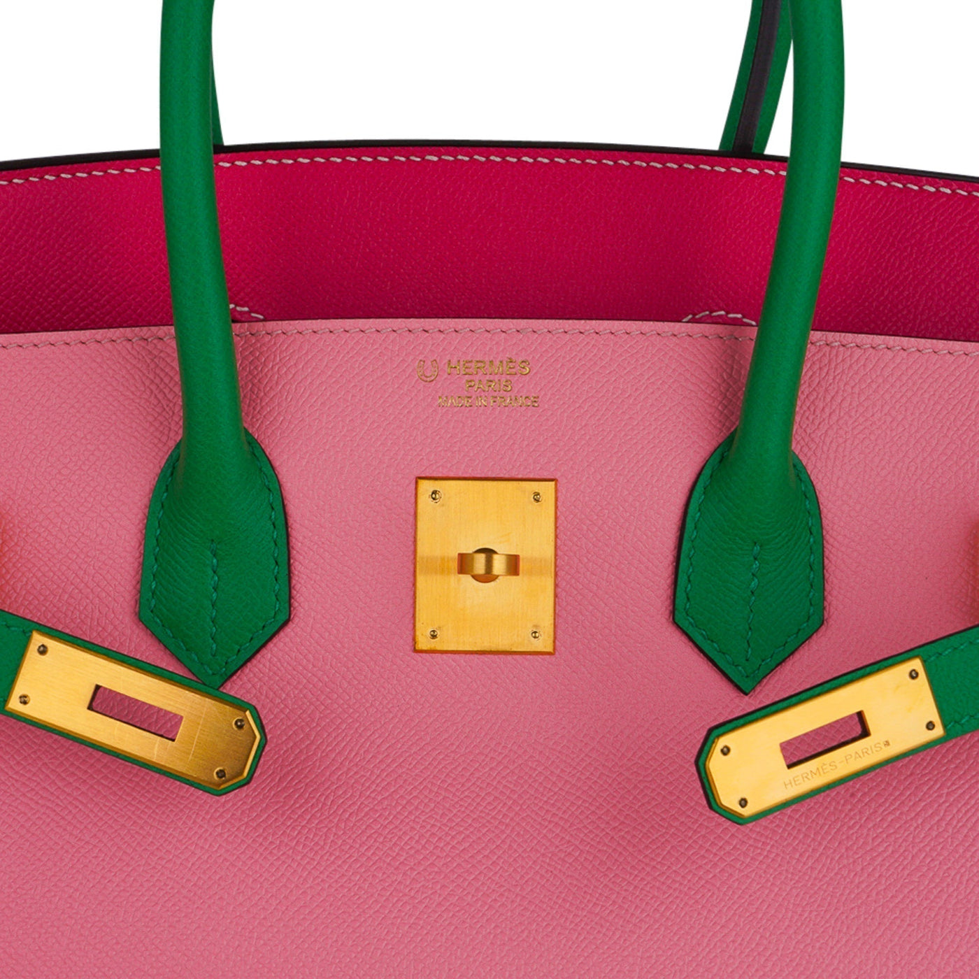 Hermes Birkin 35 HSS Bag Rose Confetti/Rose Tyrien/Bamboo Brushed Gold Hardware - Product Image 3