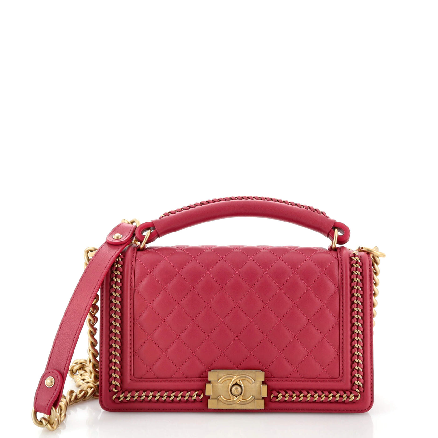 Chanel Chain Handle Boy Flap Bag Quilted | Studio Nafay