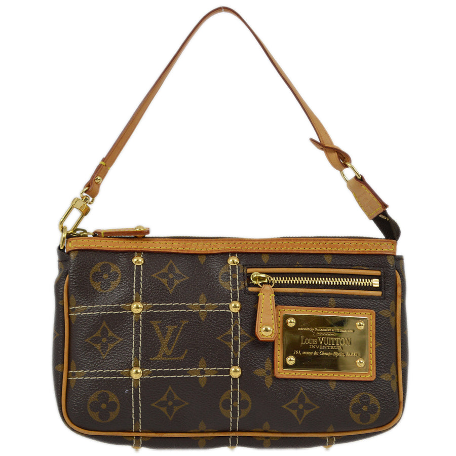 Louis Vuitton 2007 Monogram Rivet Pochette Accessoires Handbag M40141 in Brown