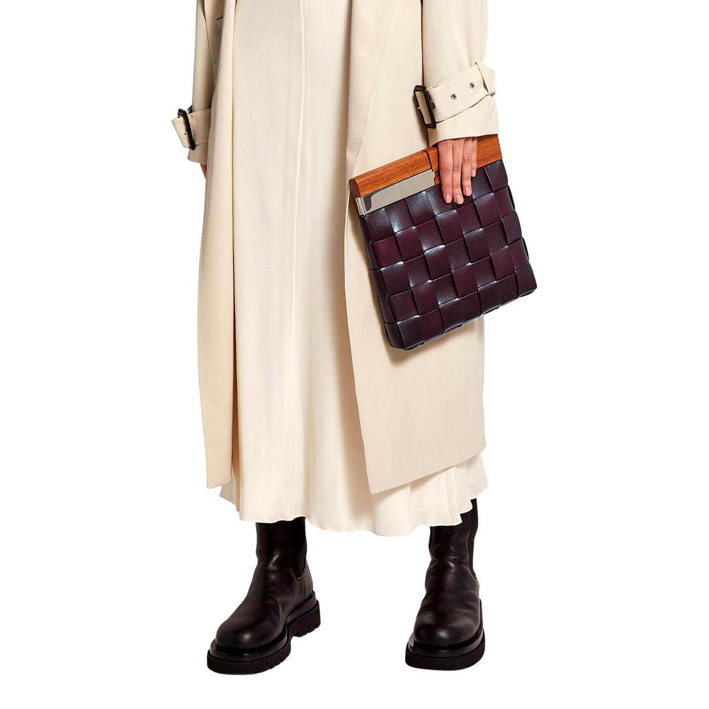 Bottega Veneta 'BV SNAP' Burgundy Mogano Grape Handbag - Product Image 5