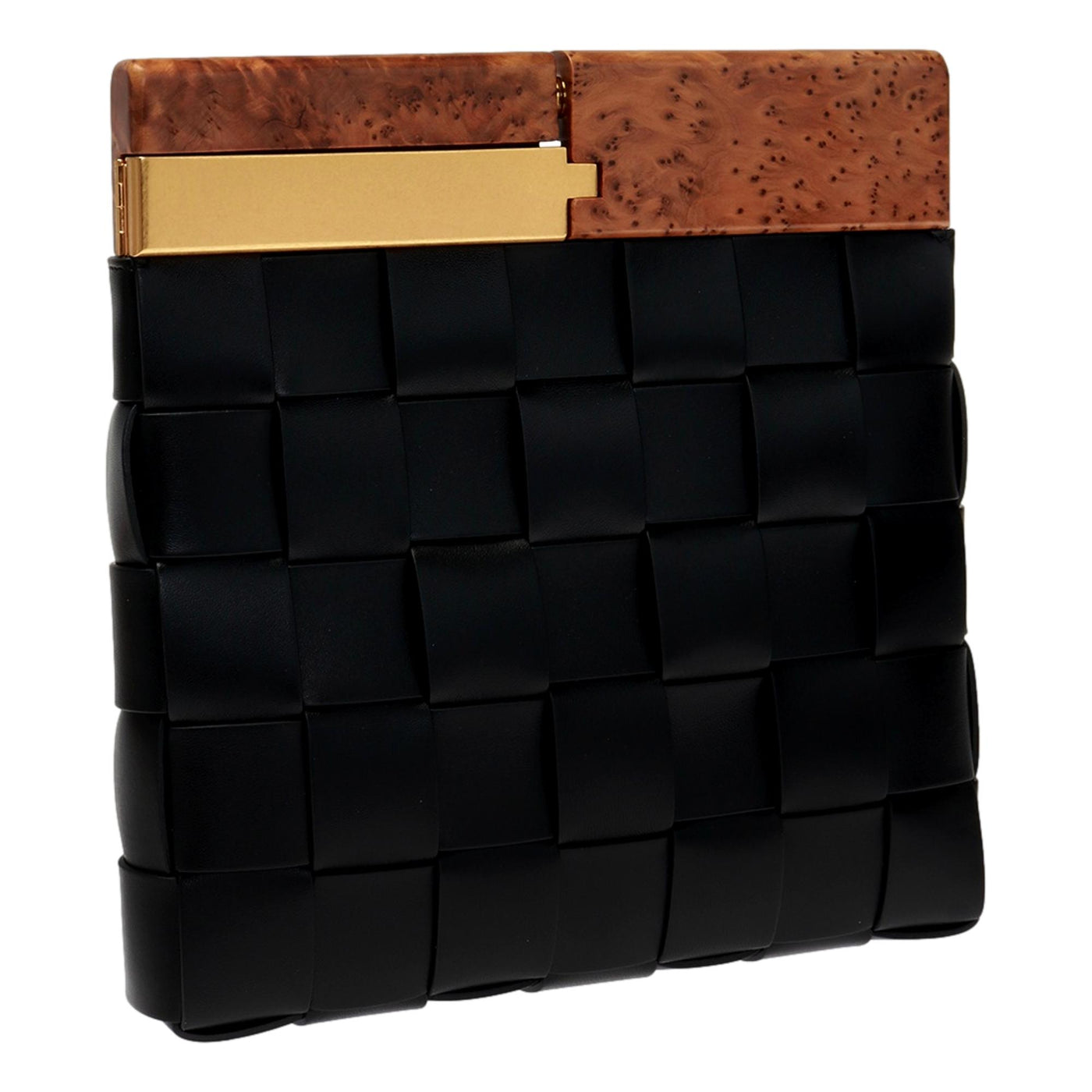 Bottega Veneta 'BV SNAP' Mogano Black Clutch - Product Image 2
